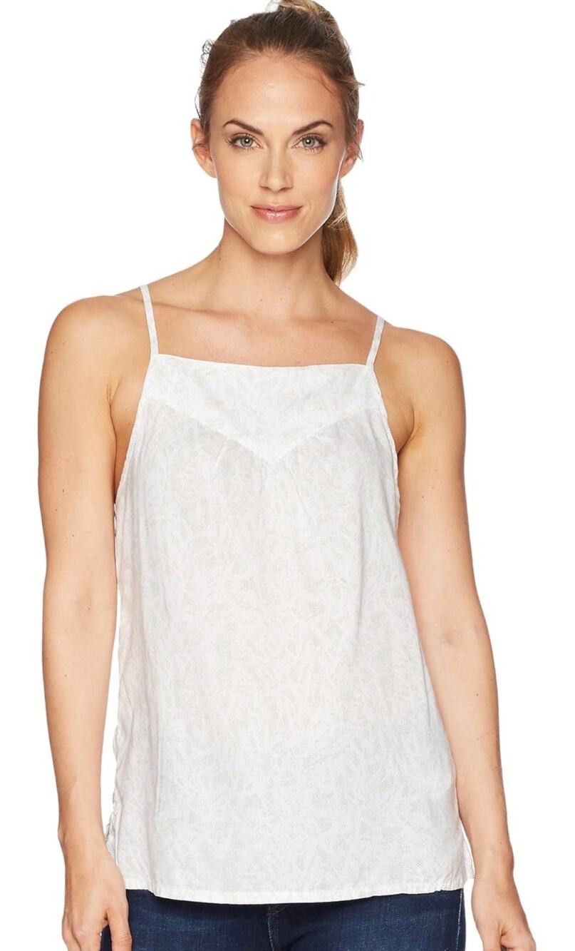 prAna Women's Zandra Top Blouse Tank Sleeveless Camisole in White Waimea Medium